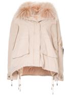 Army Yves Salomon Side Lace-up Detail Jacket - Pink & Purple