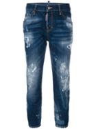 Dsquared2 - Cropped Cool Girl Jeans - Women - Cotton/calf Leather/polyester - 38, Blue, Cotton/calf Leather/polyester
