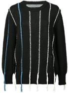 Raquel Allegra Striped Sweater - Black