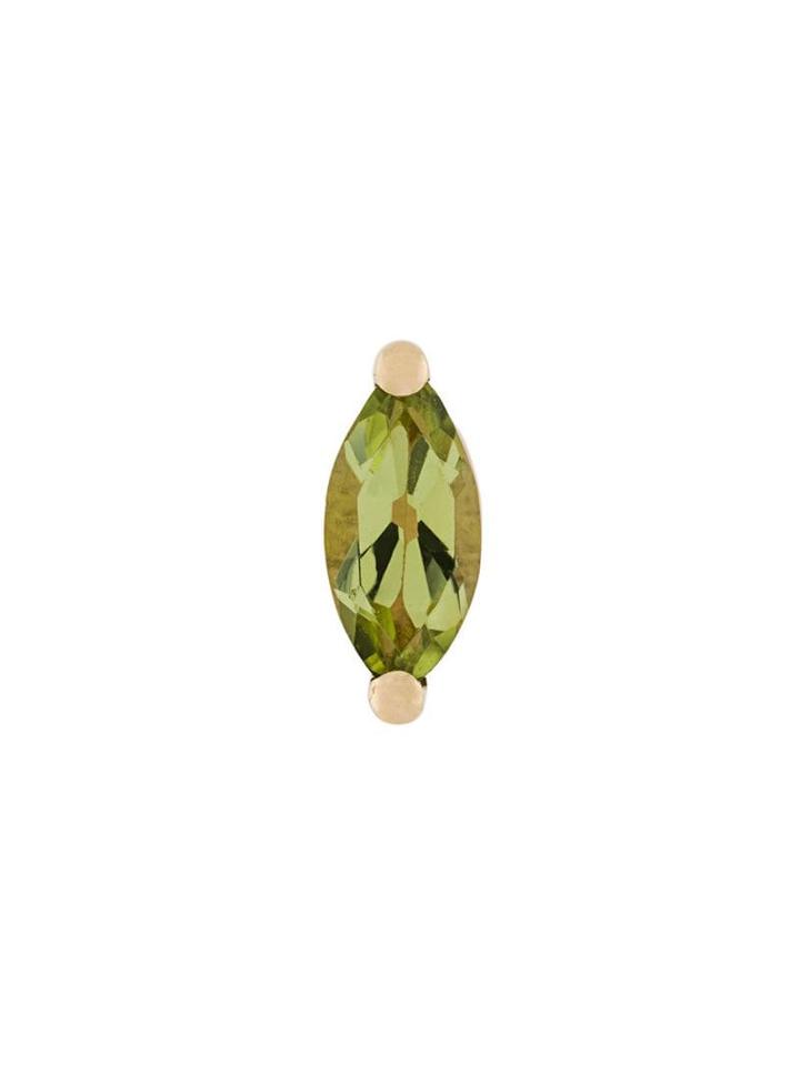 Delfina Delettrez 18kt Gold Dots Solitaire Peridot Earring - White