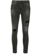 Ag Jeans Ripped Super Skinny Jeans, Women's, Size: 27, Black, Cotton/spandex/elastane