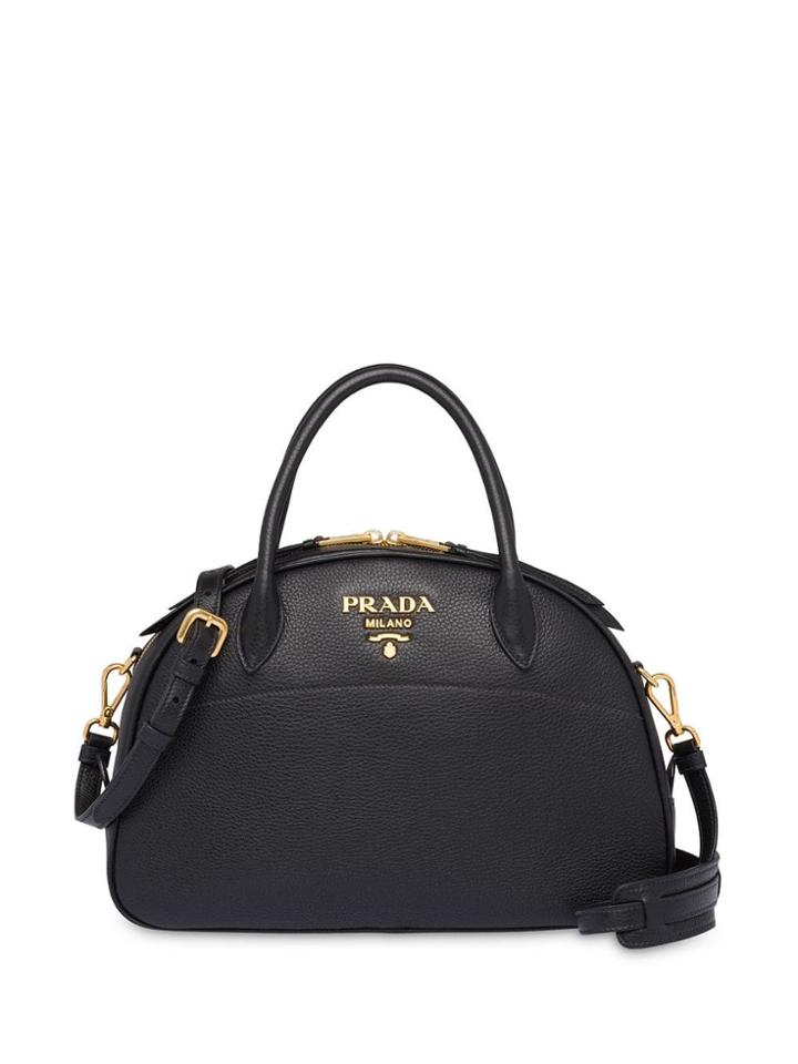 Prada Leather Top-handle Bag - Black