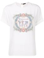 Versace Crystal-embellished Logo T-shirt - White