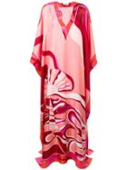 Emilio Pucci Copacabana Print Silk Kaftan Dress - Pink