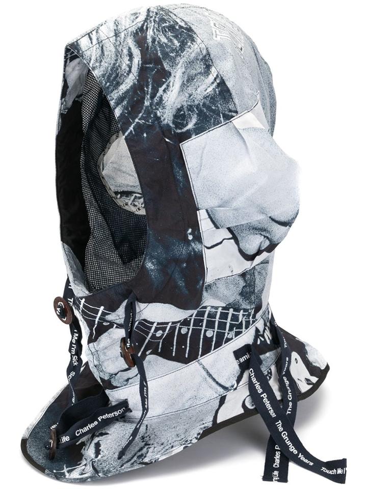 Takahiromiyashita The Soloist Photographic Print Hood - Blue