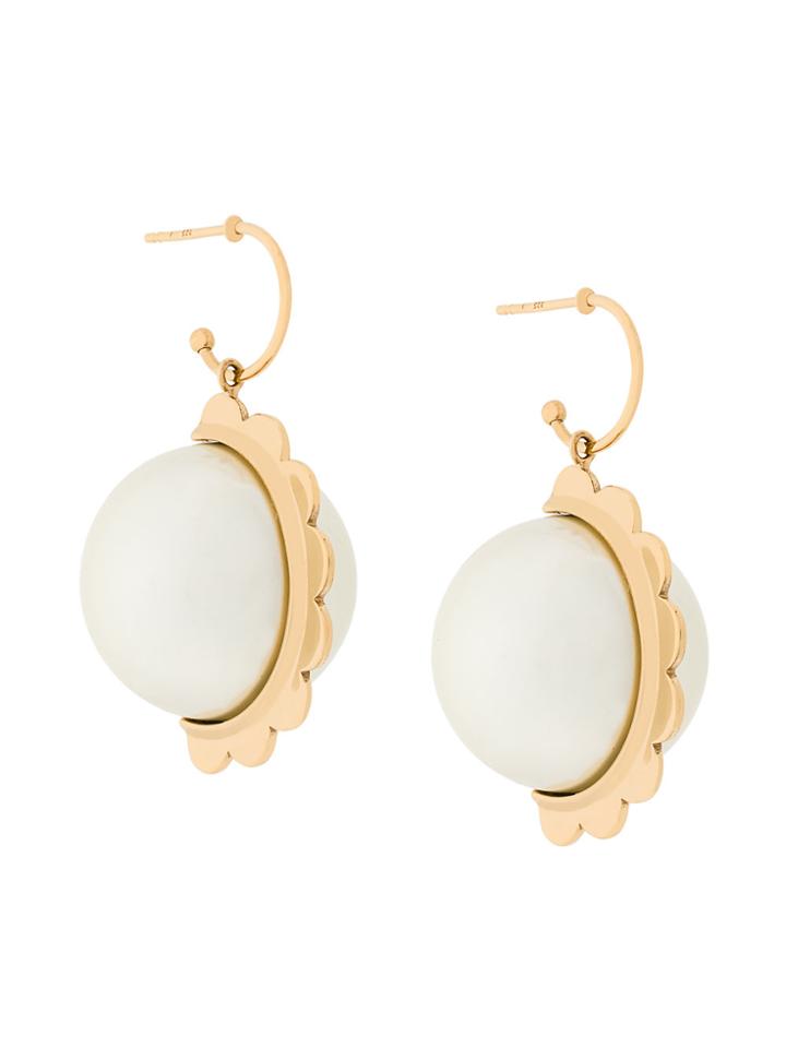 Simone Rocha Pearl Charm Earrings - White