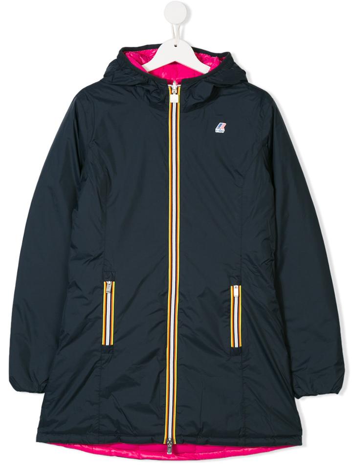 K Way Kids Reversible K Way Jacket - Pink & Purple