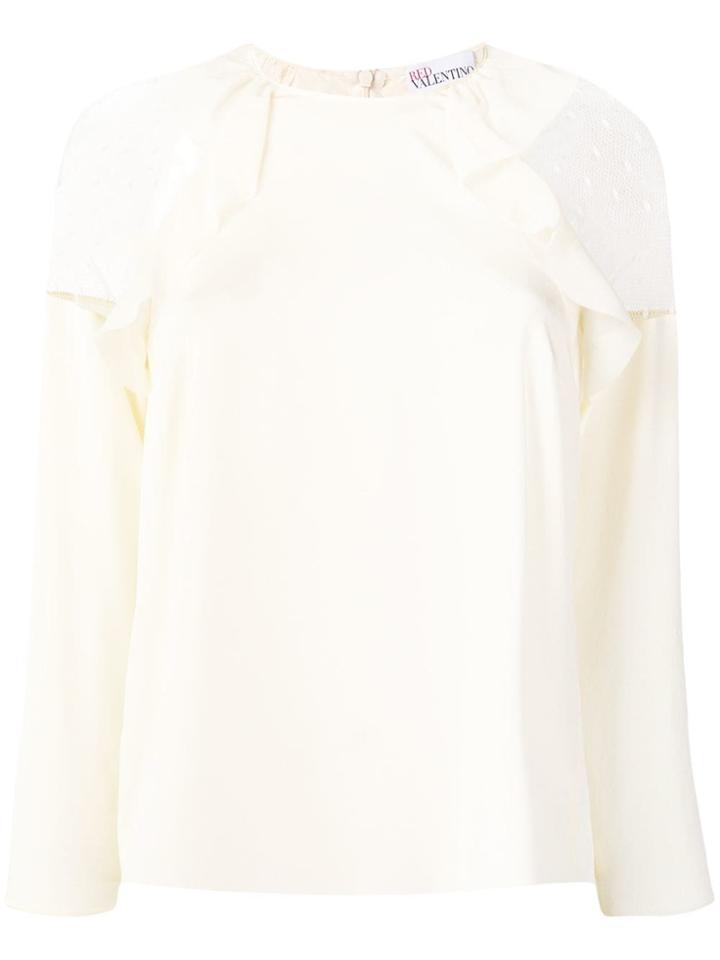 Red Valentino Sheer Panelled Blouse - White