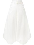 Chloé - High Waisted Sarouel Trousers - Women - Cotton/polyester/spandex/elastane - 38, Women's, White, Cotton/polyester/spandex/elastane