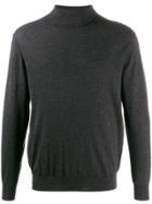 N.peal 007 Fine Gauge Mock Turtle Neck Sweater - Grey