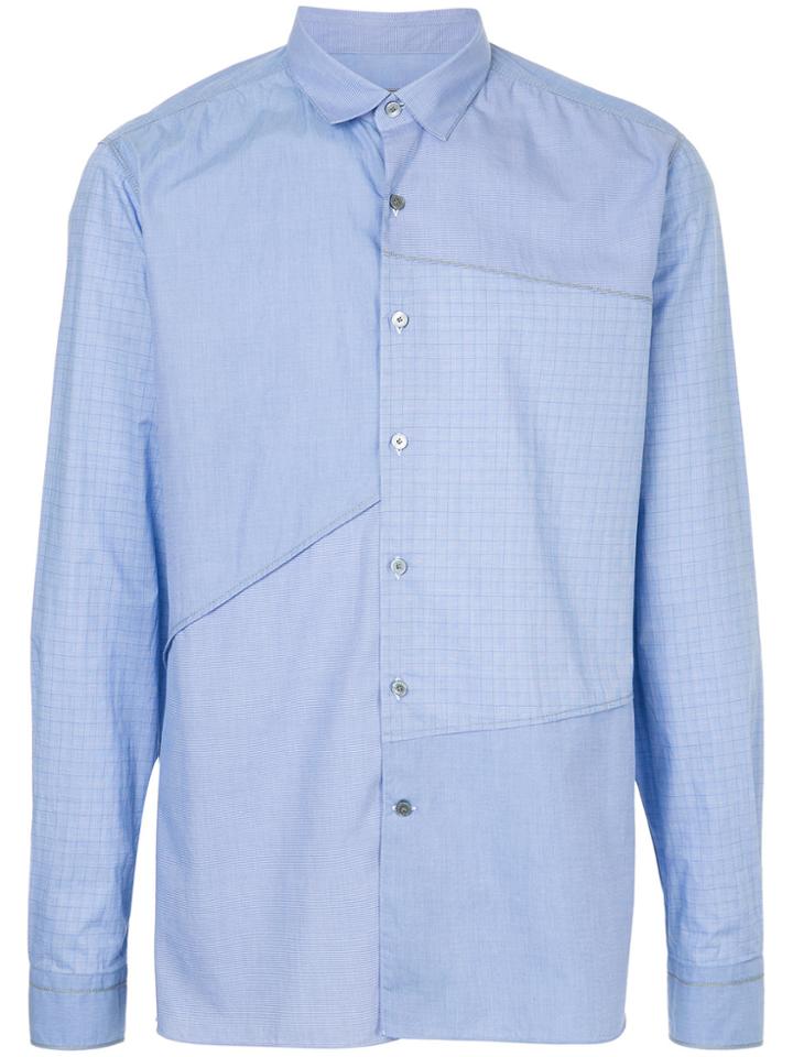 Lanvin Patchwork Design Shirt - Blue