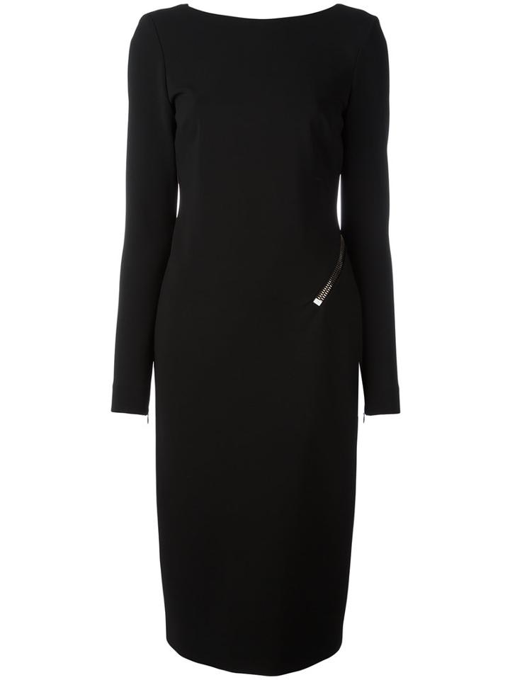 Tom Ford Open Back Midi Dress, Women's, Size: 40, Black, Viscose/polyamide/spandex/elastane/silk