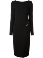 Tom Ford Open Back Midi Dress, Women's, Size: 40, Black, Viscose/polyamide/spandex/elastane/silk