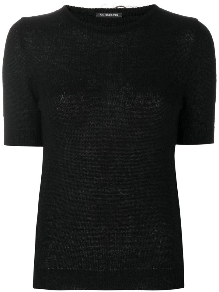 Wandering Cropped Sweatshirt - Black