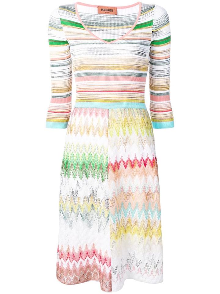Missoni Knitted Midi Dress - White