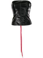 Mia-iam Back Zip Corset Top - Black