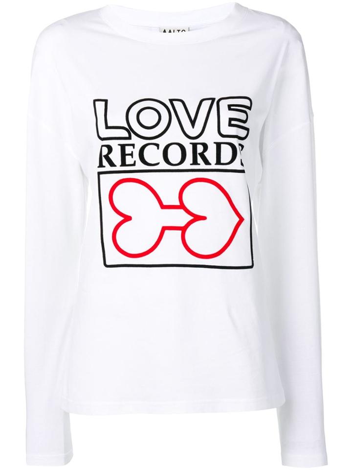 Aalto Printed Long Sleeve T-shirt - White