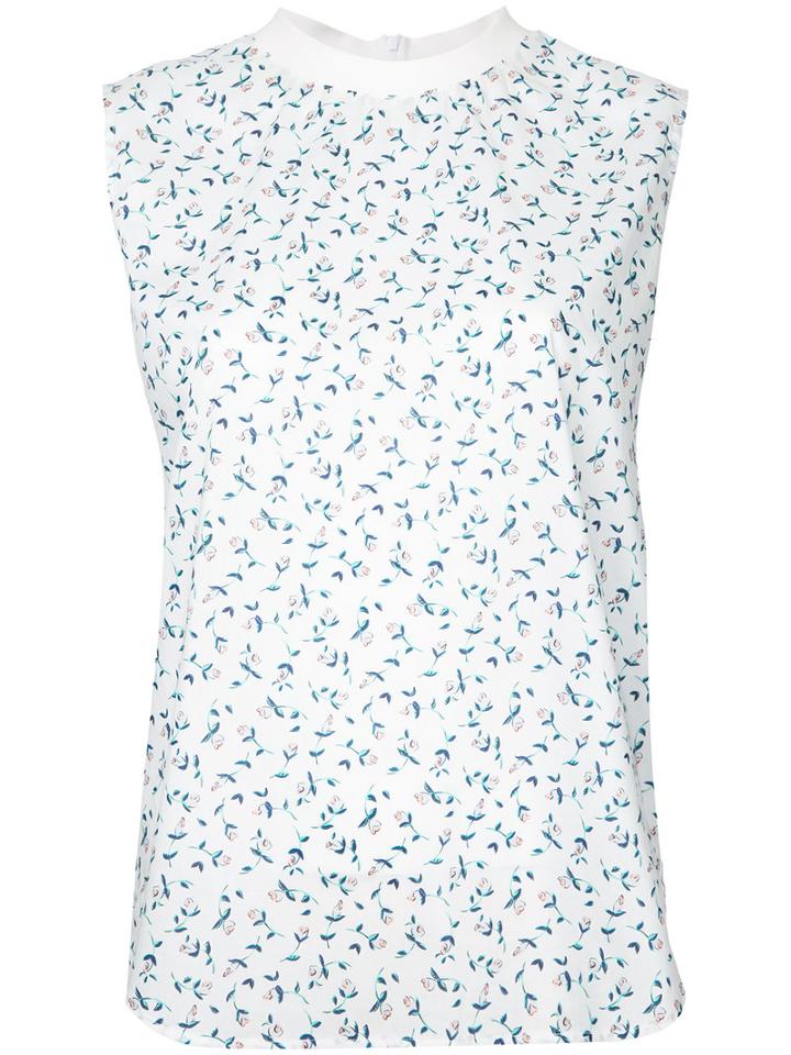 G.v.g.v. - Liberty Floral Print Boxy Top - Women - Cotton/polyester/polyurethane - 34, White, Cotton/polyester/polyurethane