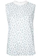 G.v.g.v. - Liberty Floral Print Boxy Top - Women - Cotton/polyester/polyurethane - 34, White, Cotton/polyester/polyurethane