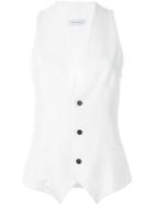 Costume National Buttoned Waistcoat, Women's, Size: 42, White, Viscose/acetate