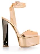 Giuseppe Zanotti Design Platform Metallic Sandals