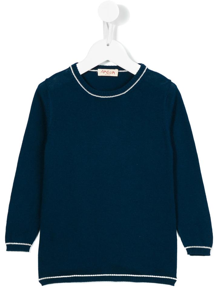 Amelia Milano Crew Neck Jumper, Boy's, Size: 8 Yrs, Blue