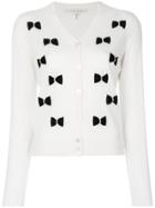 Marc Jacobs Bow Embroidered Cardigan - Nude & Neutrals
