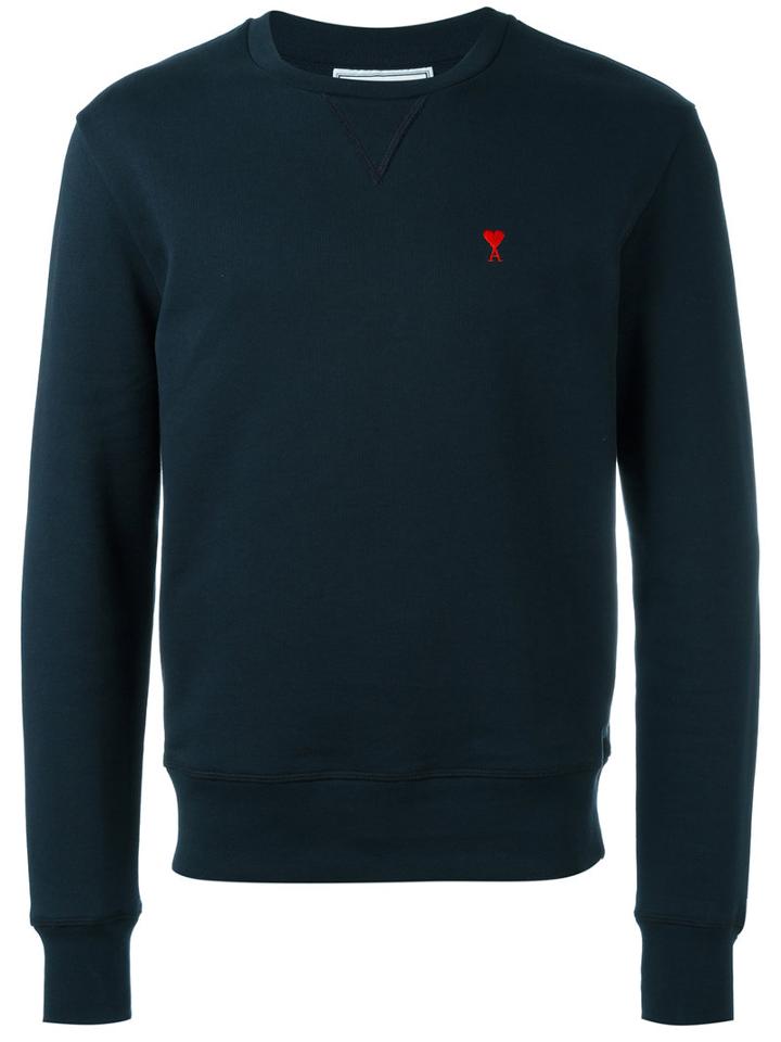 Logo Sweatshirt - Men - Cotton - M, Blue, Cotton, Ami Alexandre Mattiussi
