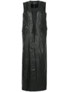 Ann Demeulemeester Leather Vest Coat - Black
