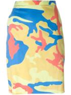 Stephen Sprouse Vintage Andy Warhol Camouflage Print Skirt