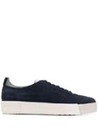 Giorgio Armani Suede Lace-up Sneakers - Blue