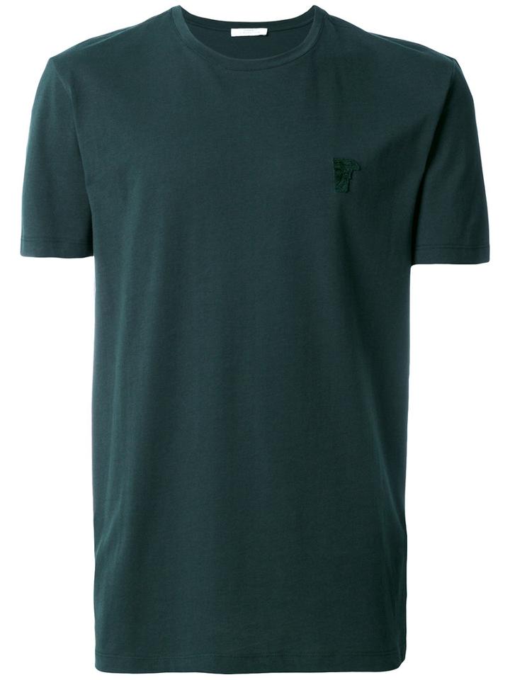 Versace Collection - Logo Embroidered T-shirt - Men - Cotton - L, Green, Cotton