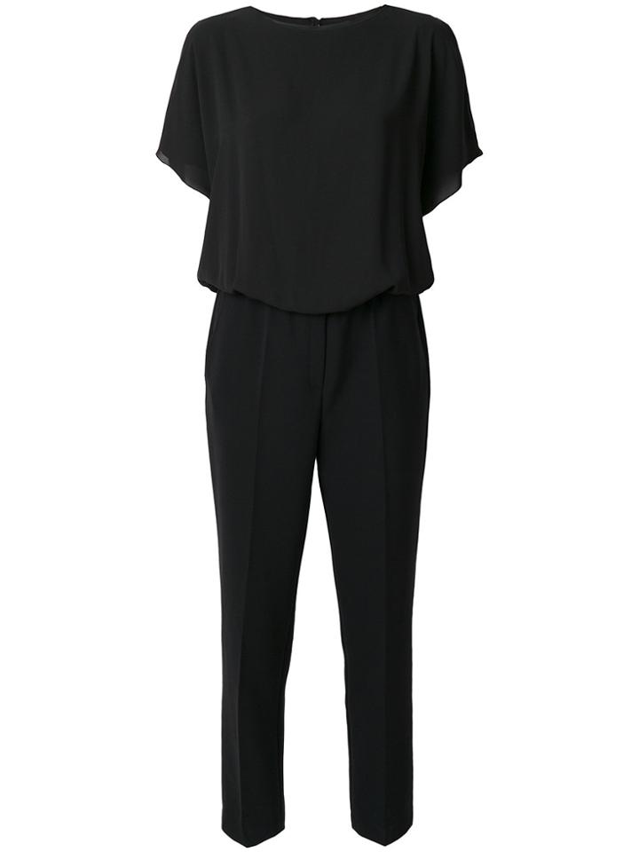 Luisa Cerano Wide Neck Jumpsuit - Black