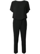 Luisa Cerano Wide Neck Jumpsuit - Black