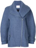 Dion Lee Zipped Peacoat - Blue
