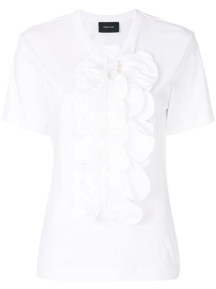 Simone Rocha Embellished Pearl Tulle T-shirt - White