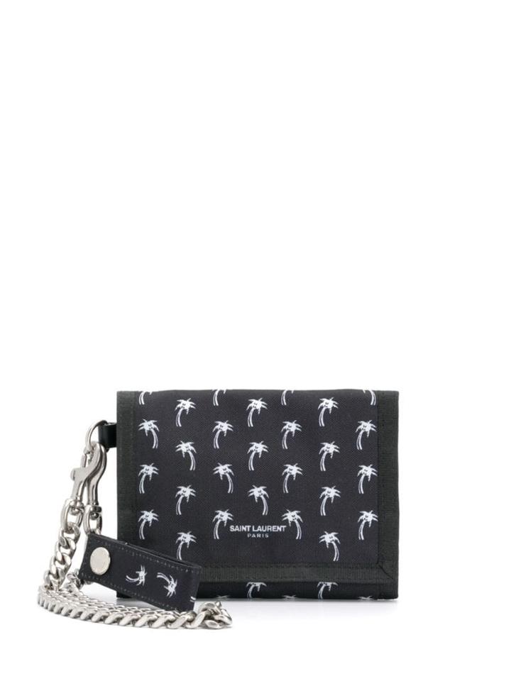 Saint Laurent Palm Tree Chain Wallet - Black