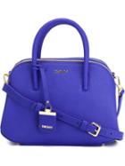 Dkny Small Saffiano City Zip Tote, Women's, Blue, Leather