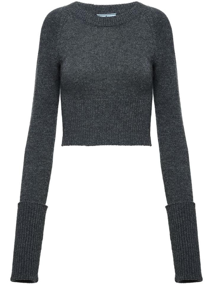 Prada Knitted Cashmere Jumper - Grey