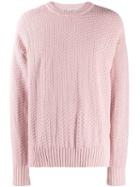 Ami Paris Oversize Crewneck Sweater - Pink