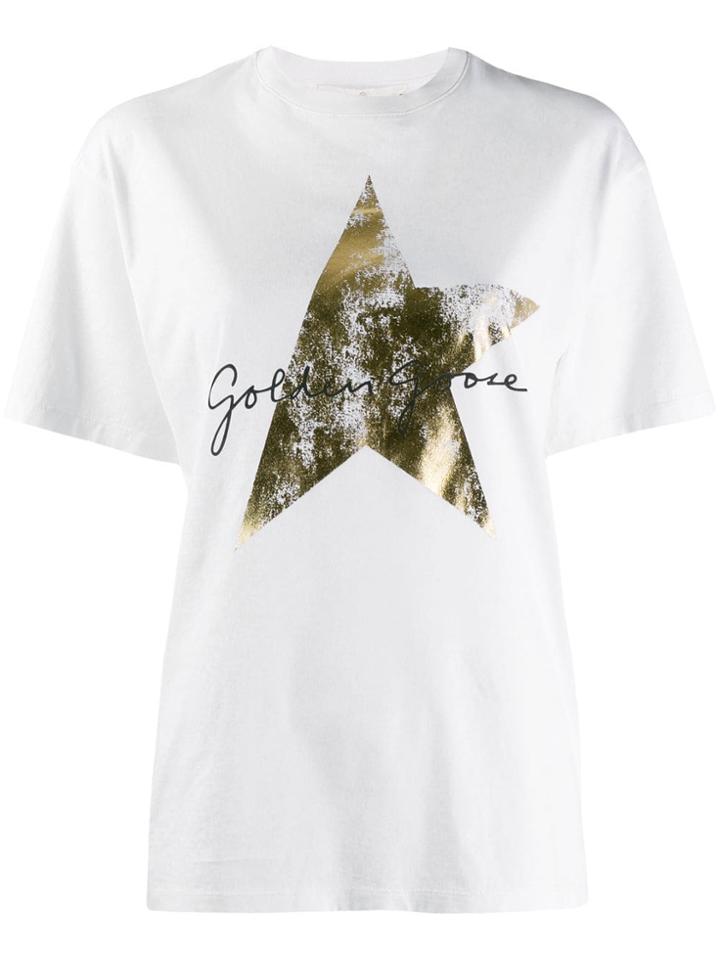 Golden Goose Foil-effect Star-print T-shirt - White