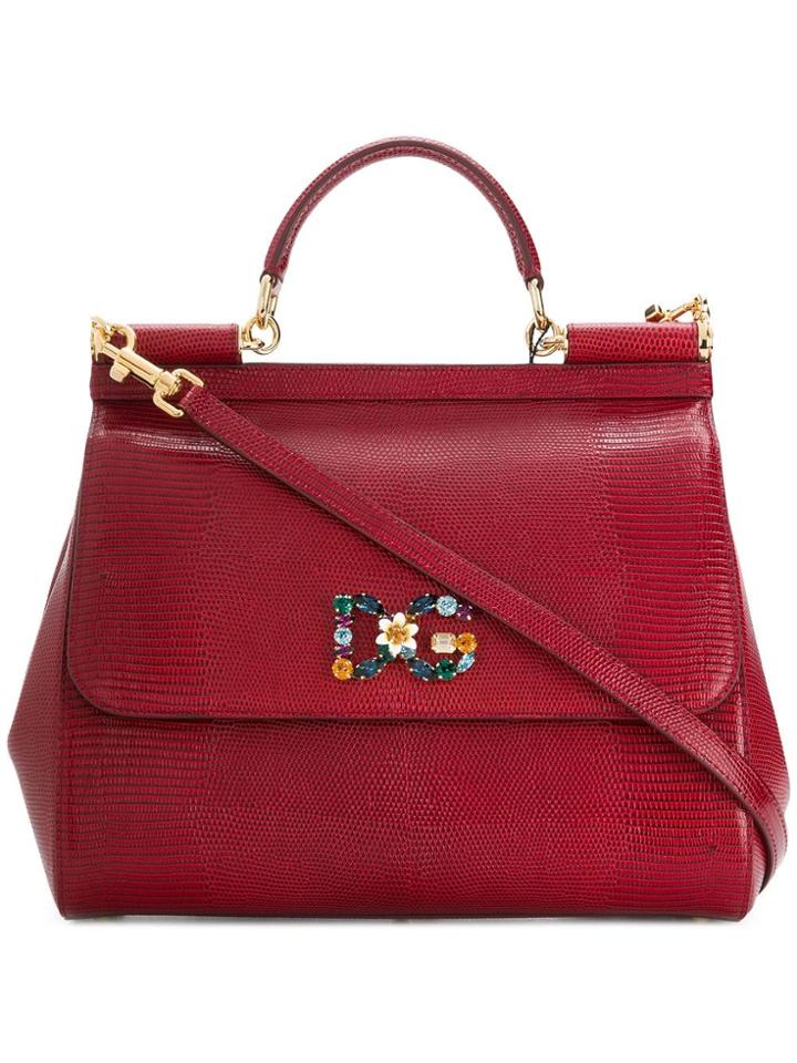 Dolce & Gabbana Medium Sicily Tote - Red