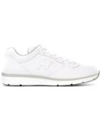 Hogan Embossed Logo Sneakers, Men's, Size: 9, White, Rubber/leather/nylon