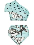 Silvia Tcherassi Betsy Floral Print Bikini - Blue