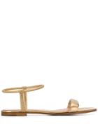 Gianvito Rossi Flat Metallic Sandals - Gold