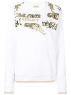 Versace Jeans Logo Baroque Sweatshirt - White