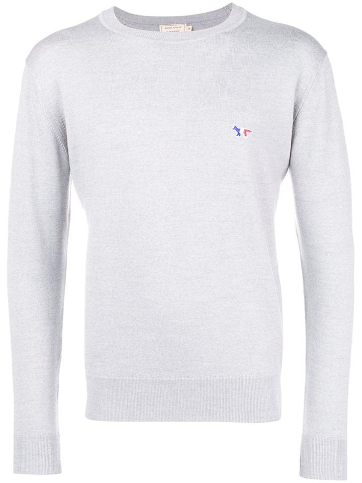 Maison Kitsuné Logo Long-sleeve Sweater - Grey