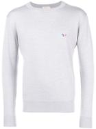 Maison Kitsuné Logo Long-sleeve Sweater - Grey