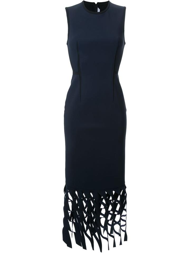 Dion Lee Feathered Perforated Dress, Women's, Size: 8, Black, Polyester/spandex/elastane/polyimide