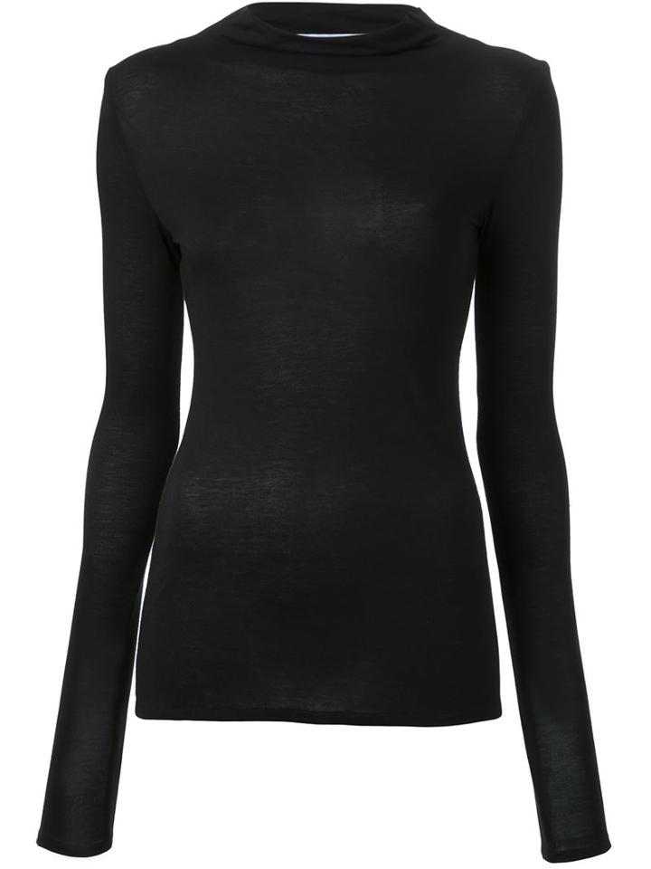 Strateas Carlucci Longsleeved Cap Top, Women's, Size: Medium, Black, Modal